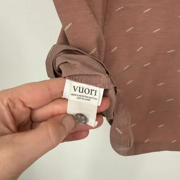 Vuori Shirt Button Down Bridge Performance Short Sleeve Stretch Mauve Men Size M - Picture 6 of 10